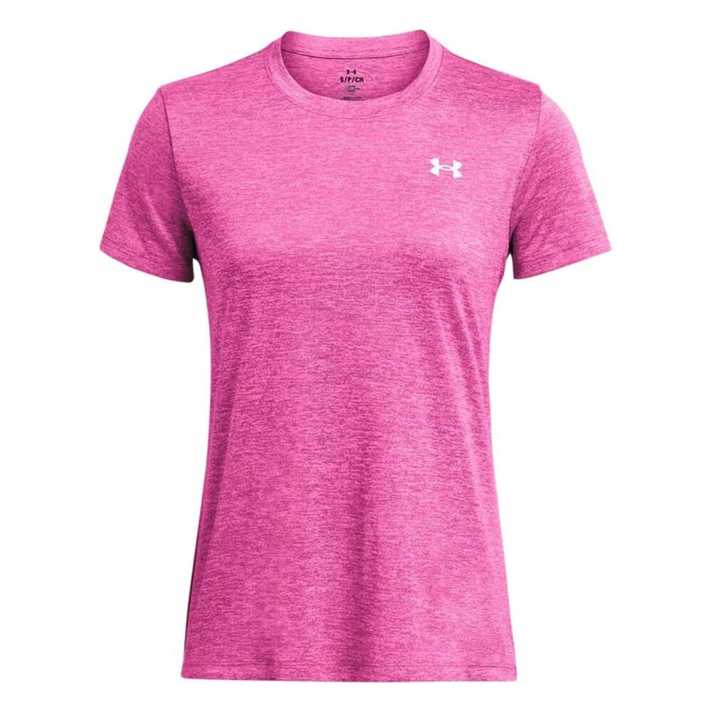 Under Armour Womens/Ladies Twist Short-Sleeved T-Shirt / Pink/White